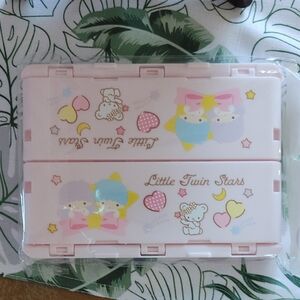 Little Twin Stars Pink Storage Stackable Box/container/crate-NWOT
